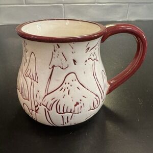 Global Design Mushroom Ceramic Coffee Tea Mug Whimsical Cottagecore